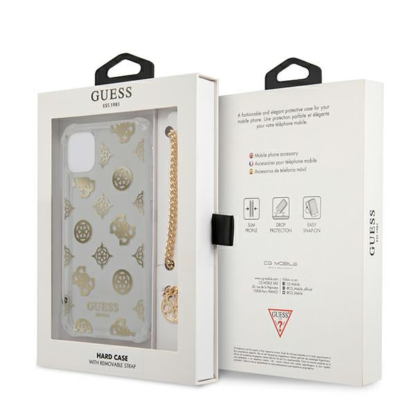 Калъф Guess Peony Chain Collection за iPhone 11 Pro - златен