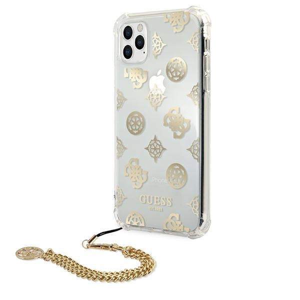 Калъф Guess Peony Chain Collection за iPhone 11 Pro - златен