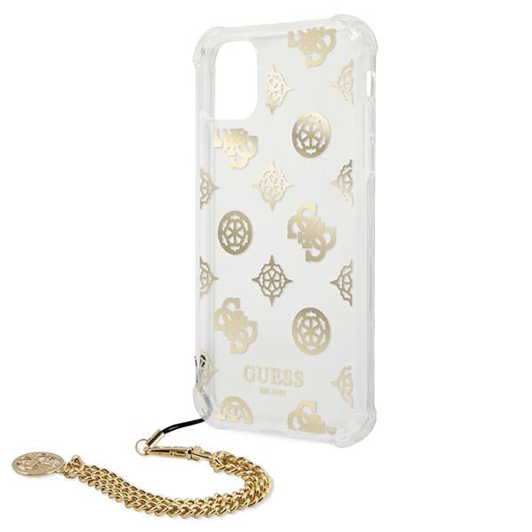 Калъф Guess Peony Chain Collection за iPhone 11 Pro - златен