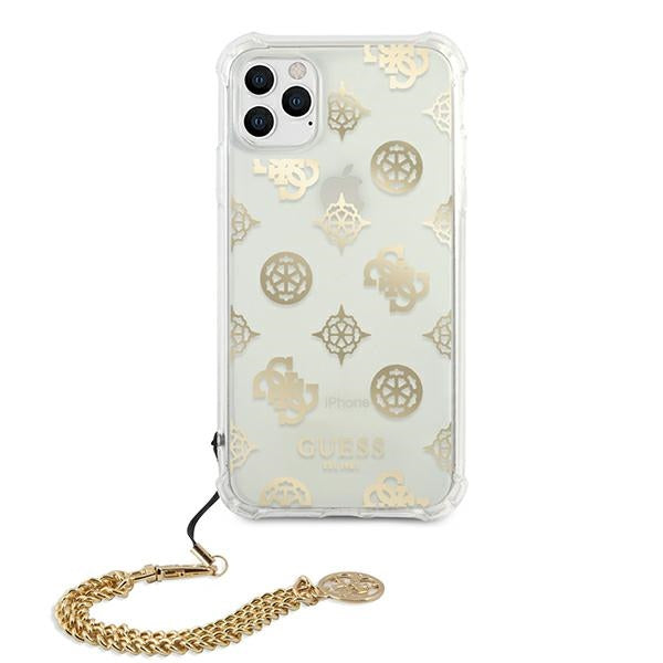 Калъф Guess Peony Chain Collection за iPhone 11 Pro - златен