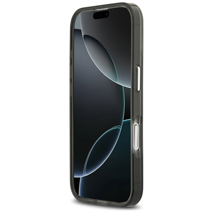 Калъф Guess IML Gradient Triangle Logo MagSafe за iPhone 17 - черен