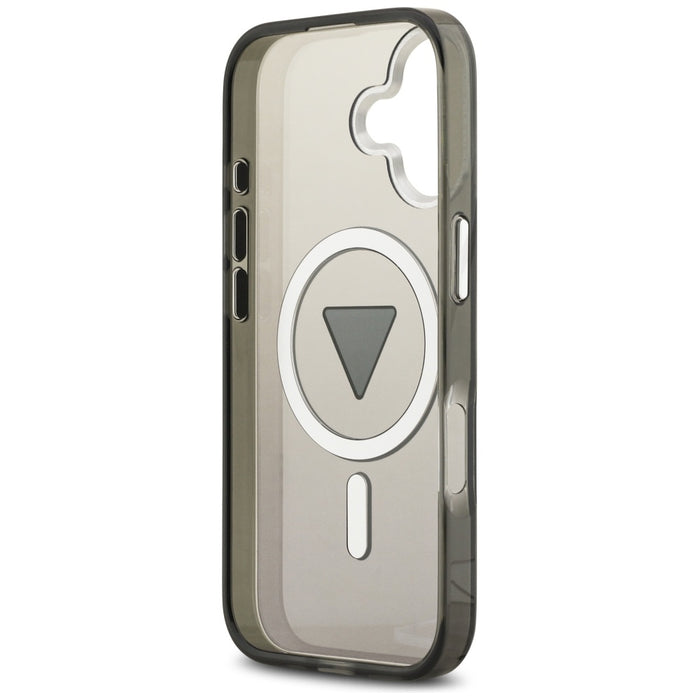 Калъф Guess IML Gradient Triangle Logo MagSafe за iPhone 17 - черен