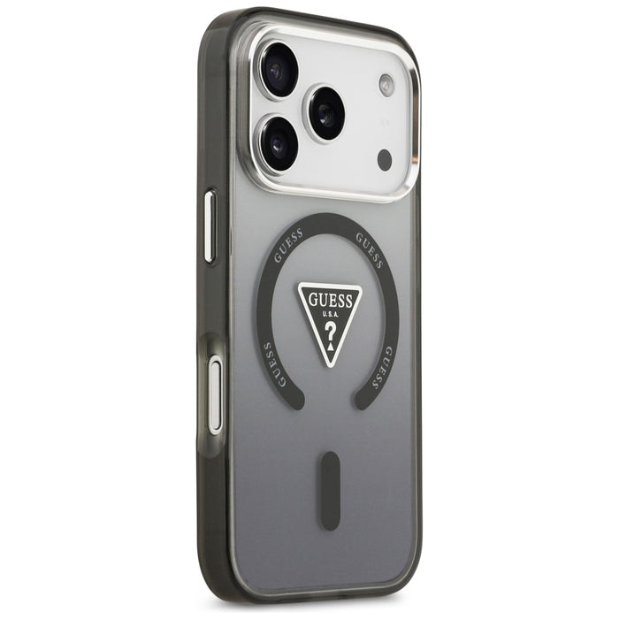 Калъф Guess IML Gradient Triangle Logo MagSafe за iPhone 17 Pro - черен