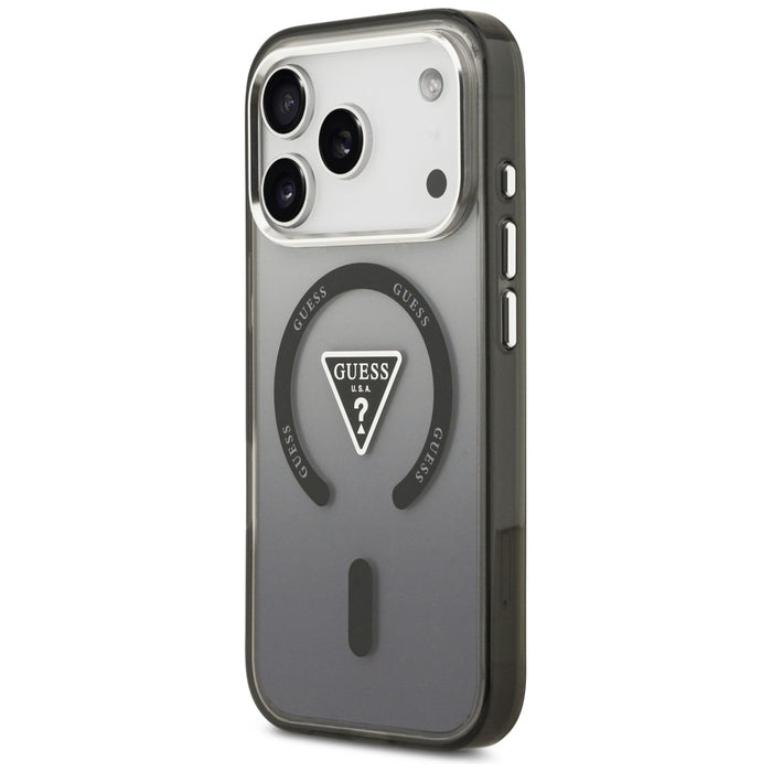 Калъф Guess IML Gradient Triangle Logo MagSafe за iPhone 17 Pro Max - черен