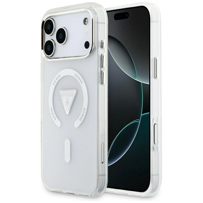 Калъф Guess IML Gradient Triangle Logo MagSafe за iPhone 17 Pro Max - прозрачен