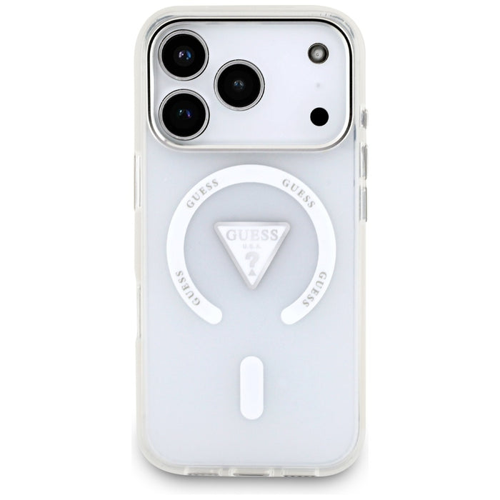 Калъф Guess IML Gradient Triangle Logo MagSafe за iPhone 17 Pro - прозрачен