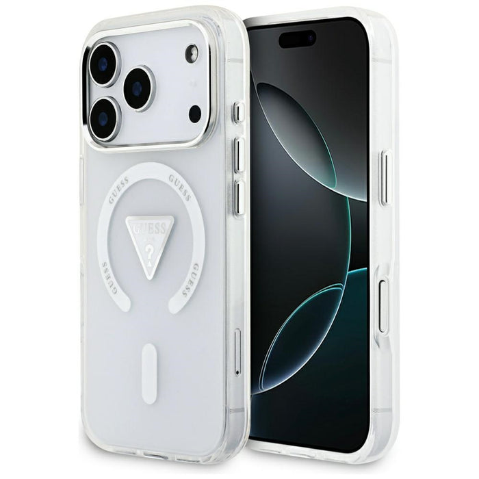 Калъф Guess IML Gradient Triangle Logo MagSafe за iPhone 17 Pro - прозрачен
