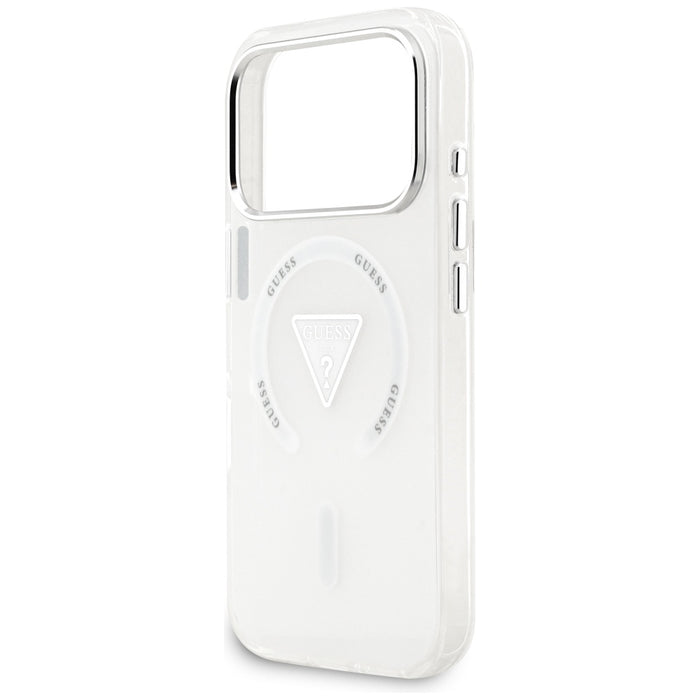 Калъф Guess IML Gradient Triangle Logo MagSafe за iPhone 17 Pro - прозрачен