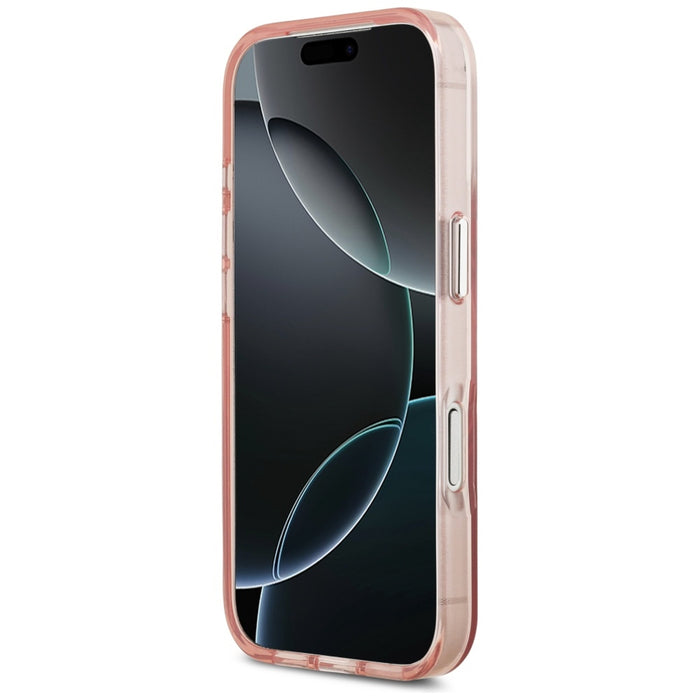 Калъф Guess IML Gradient Triangle Logo MagSafe за iPhone 17 Pro - розов