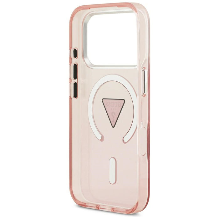 Калъф Guess IML Gradient Triangle Logo MagSafe за iPhone 17 Pro - розов