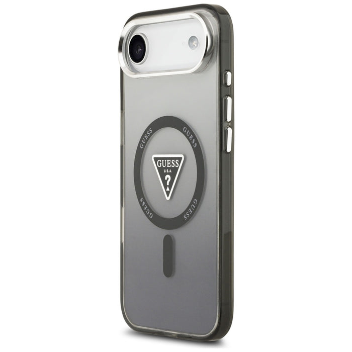 Калъф Guess IML Gradient Triangle Logo MagSafe за iPhone Air - черен