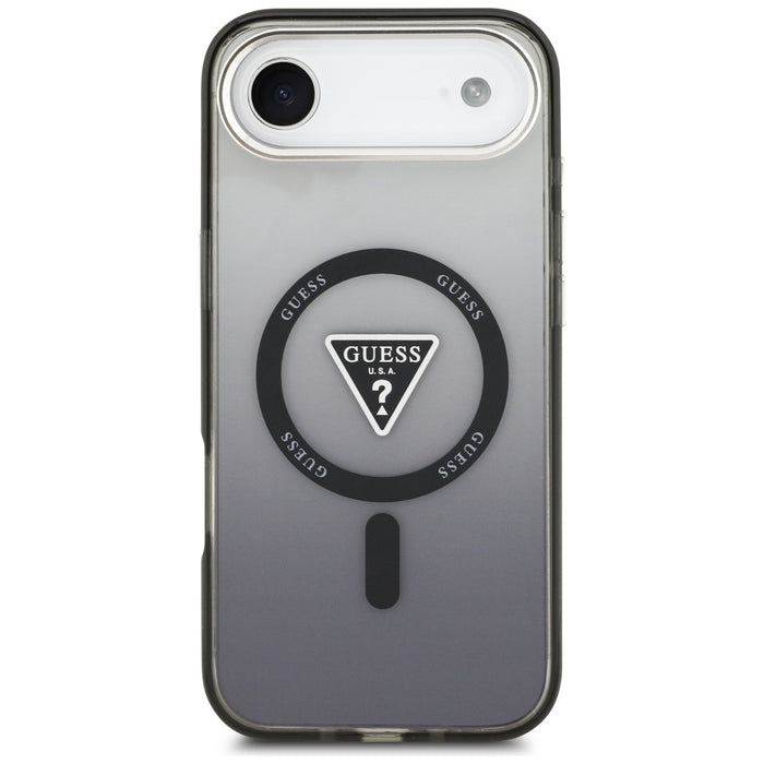 Калъф Guess IML Gradient Triangle Logo MagSafe за iPhone Air - черен