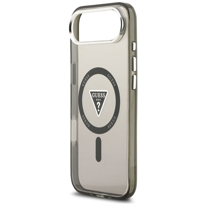 Калъф Guess IML Gradient Triangle Logo MagSafe за iPhone Air - черен