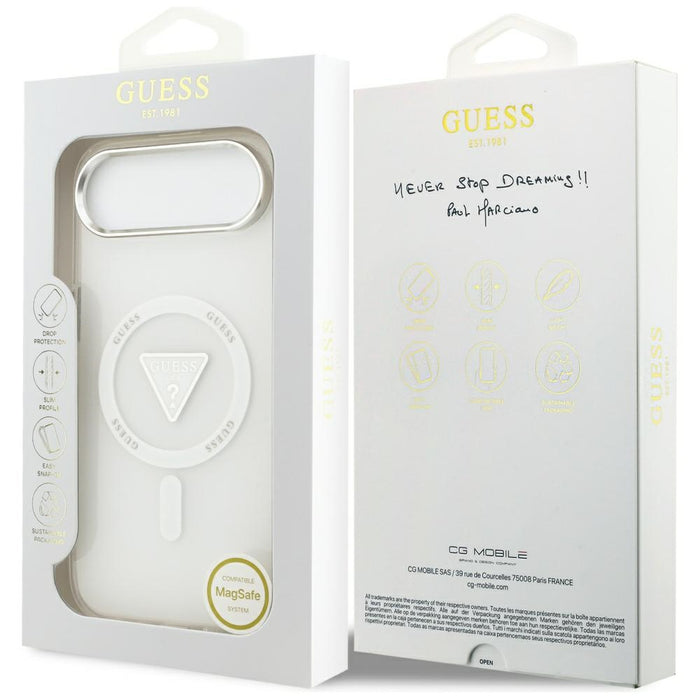 Калъф Guess IML Gradient Triangle Logo MagSafe за iPhone Air - прозрачен