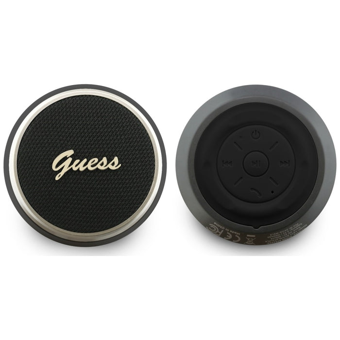 Guess 5W Script Metal Logo Bluetooth Speaker - Черен
