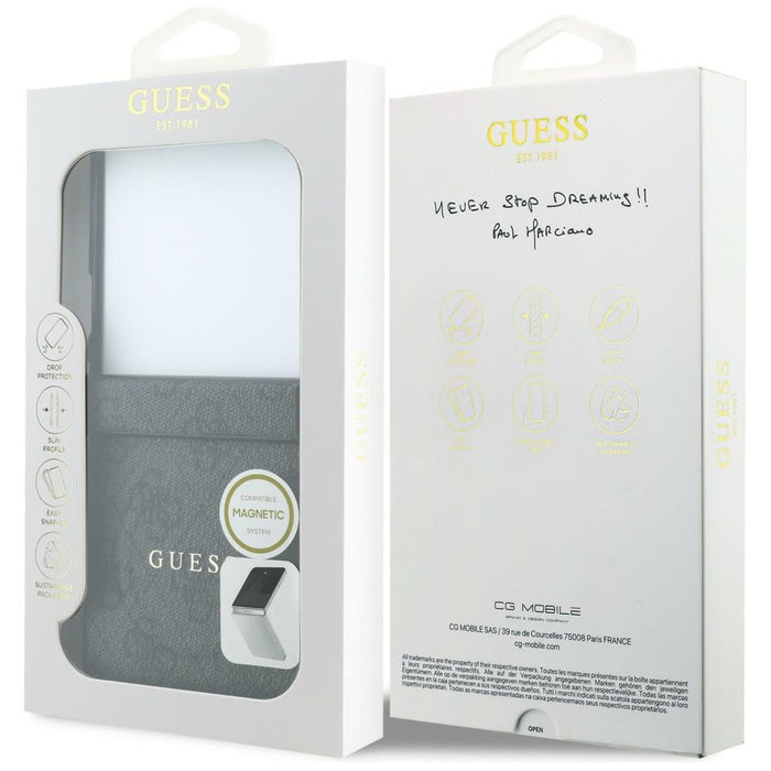 Калъф Guess 4G Classic MagSafe за Samsung Galaxy Z Flip 8 - черен