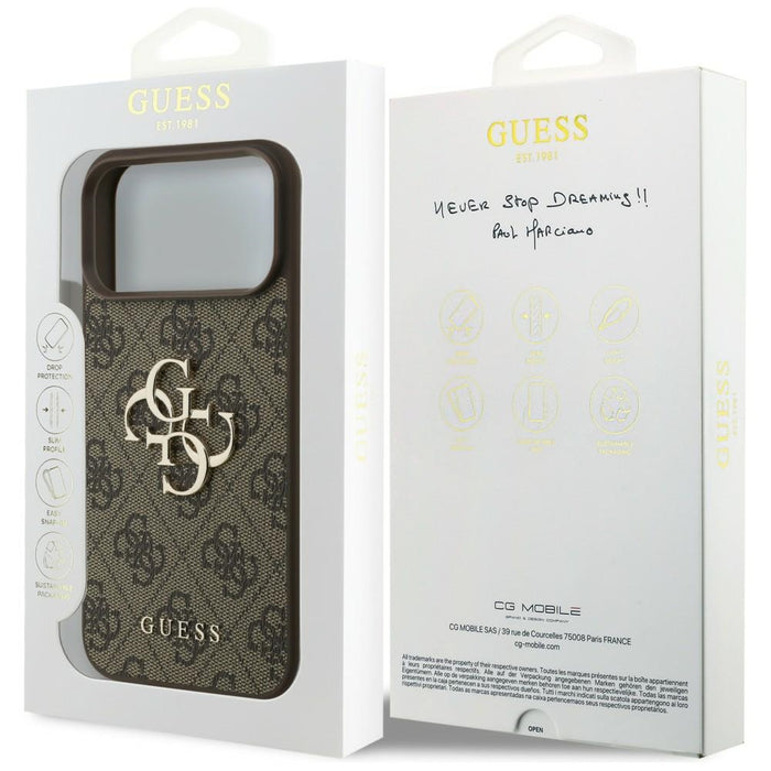Калъф Guess 4G Big Logo за iPhone 17 Pro Max / 18 Pro Max - кафяв
