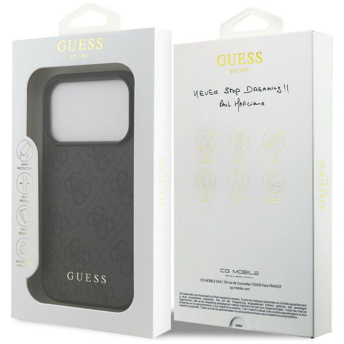 Guess 4G Classic калъф за iPhone 17 Pro / 18 Pro - черен