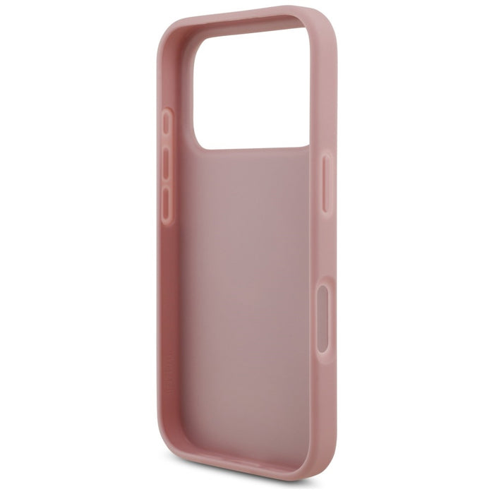 Калъф Guess Fixed Glitter Big 4G за iPhone 17 Pro / 18 Pro - Розов