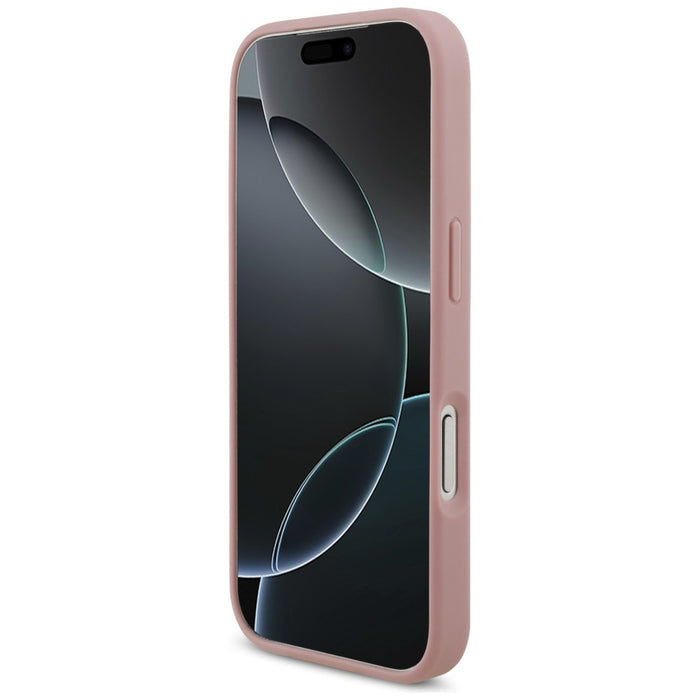 Калъф Guess Fixed Glitter Big 4G за iPhone 17 Pro / 18 Pro - Розов
