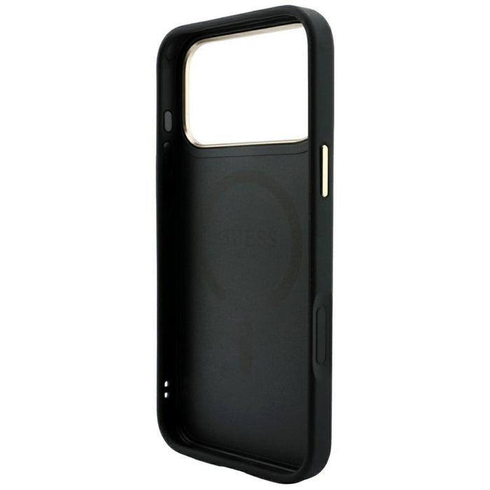Калъф Guess Embossed 4G Classic MagSafe за iPhone 17 Pro / 18 Pro - черен