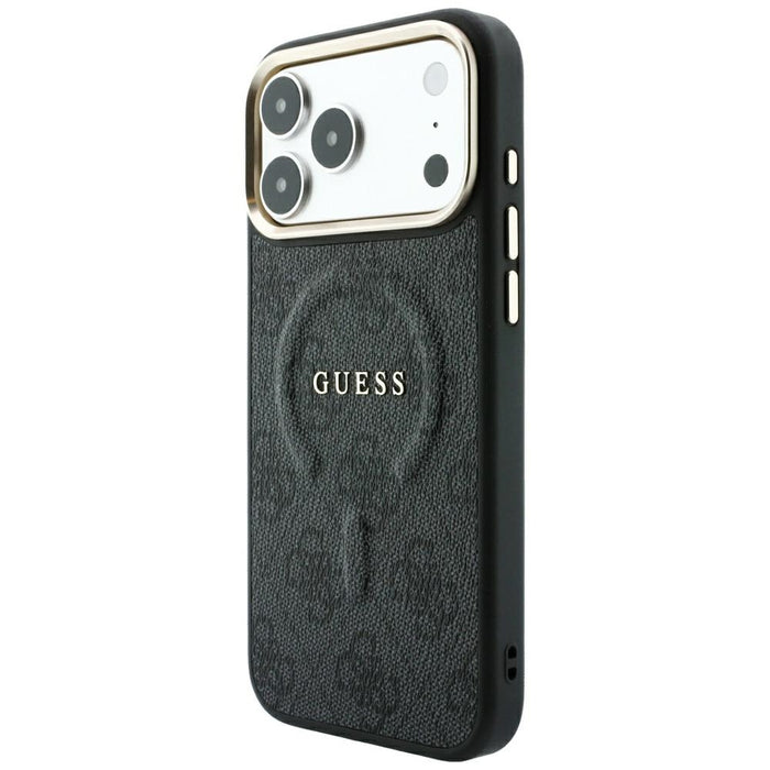 Калъф Guess Embossed 4G Classic MagSafe за iPhone 17 Pro Max / 18 Pro Max - черен