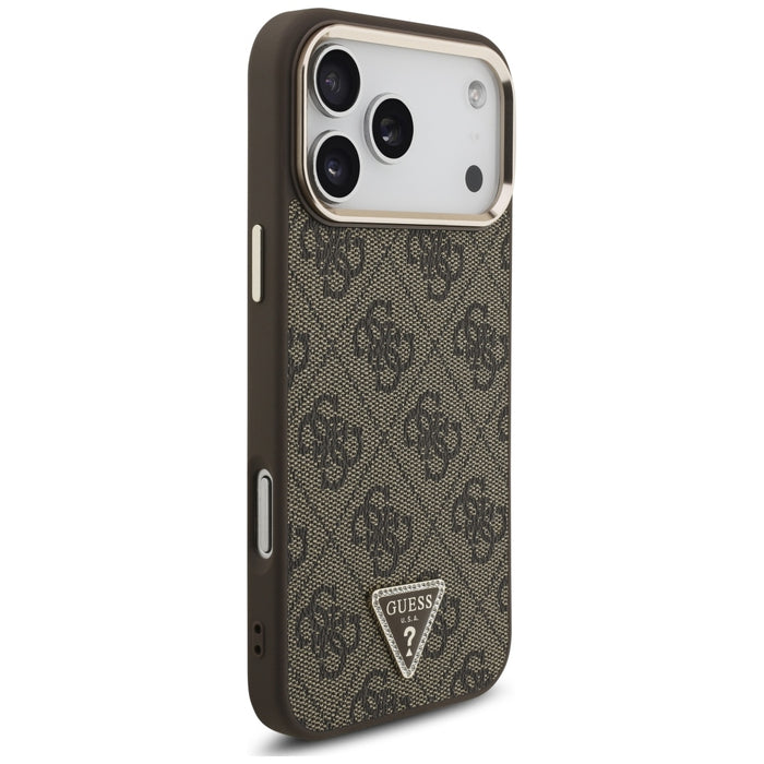 Калъф Guess 4G Triangle Logo MagSafe за iPhone 17 Pro Max / 18 Pro Max - кафяв