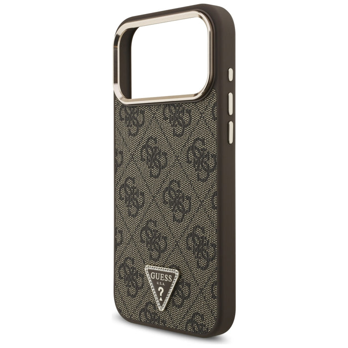 Калъф Guess 4G Triangle Logo MagSafe за iPhone 17 Pro Max / 18 Pro Max - кафяв
