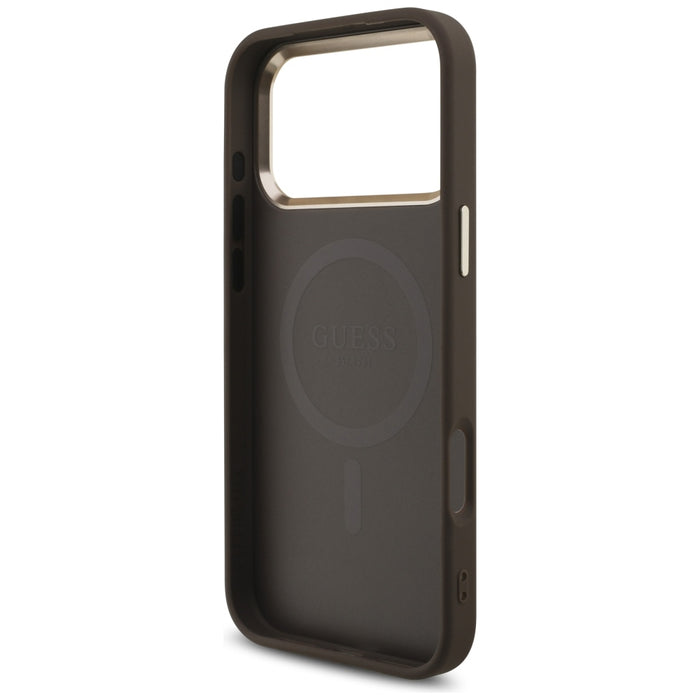 Калъф Guess 4G Triangle Logo MagSafe за iPhone 17 Pro Max / 18 Pro Max - кафяв