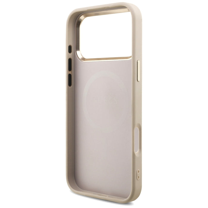 Калъф Guess 4G Triangle Logo MagSafe за iPhone 17 Pro Max / 18 Pro Max - Розово златист