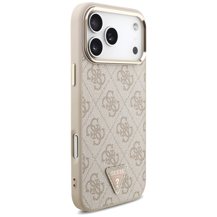 Калъф Guess 4G Triangle Logo MagSafe за iPhone 17 Pro Max / 18 Pro Max - Розово златист