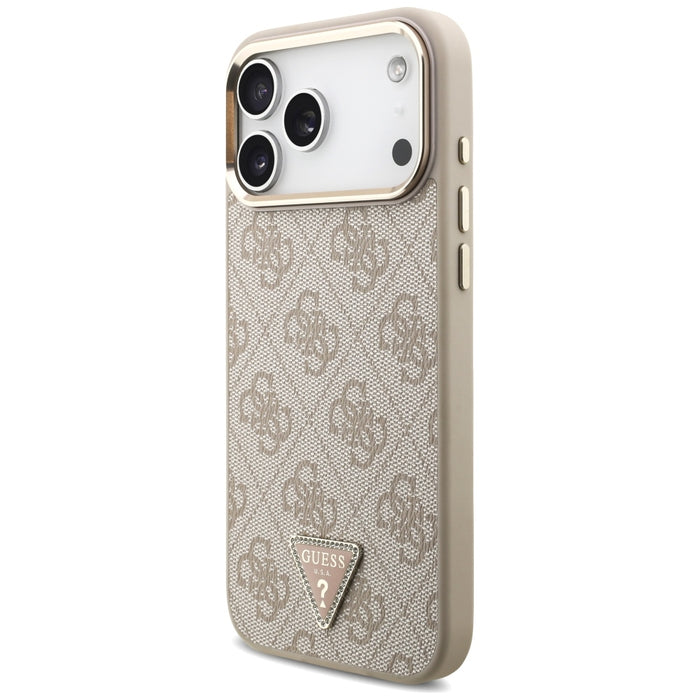 Калъф Guess 4G Triangle Logo MagSafe за iPhone 17 Pro Max / 18 Pro Max - Розово златист