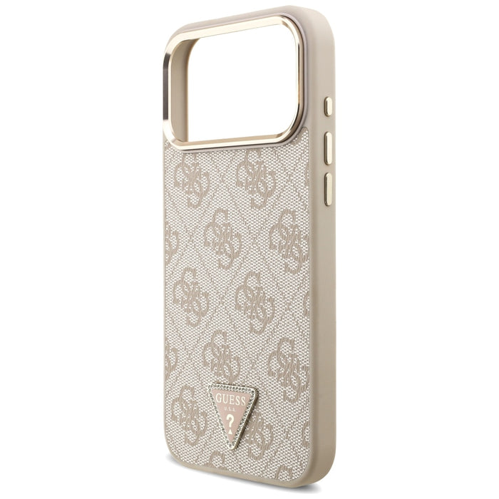 Калъф Guess 4G Triangle Logo MagSafe за iPhone 17 Pro Max / 18 Pro Max - Розово златист