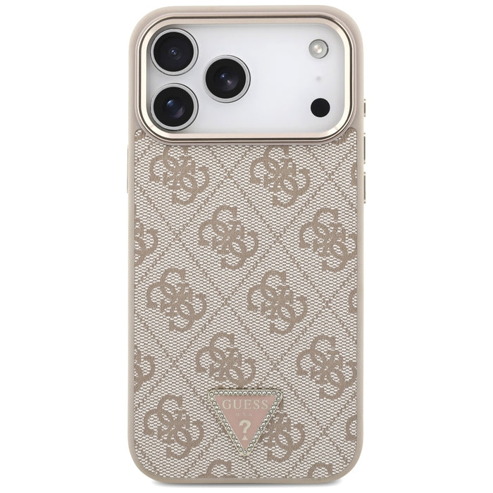 Калъф Guess 4G Triangle Logo MagSafe за iPhone 17 Pro Max / 18 Pro Max - Розово златист