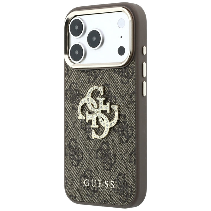 Калъф Guess 4G & Big Strass Logo за iPhone 17 Pro Max / 18 Pro Max - кафяв