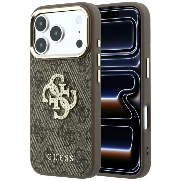 Калъф Guess 4G & Big Strass Logo за iPhone 17 Pro Max / 18 Pro Max - кафяв