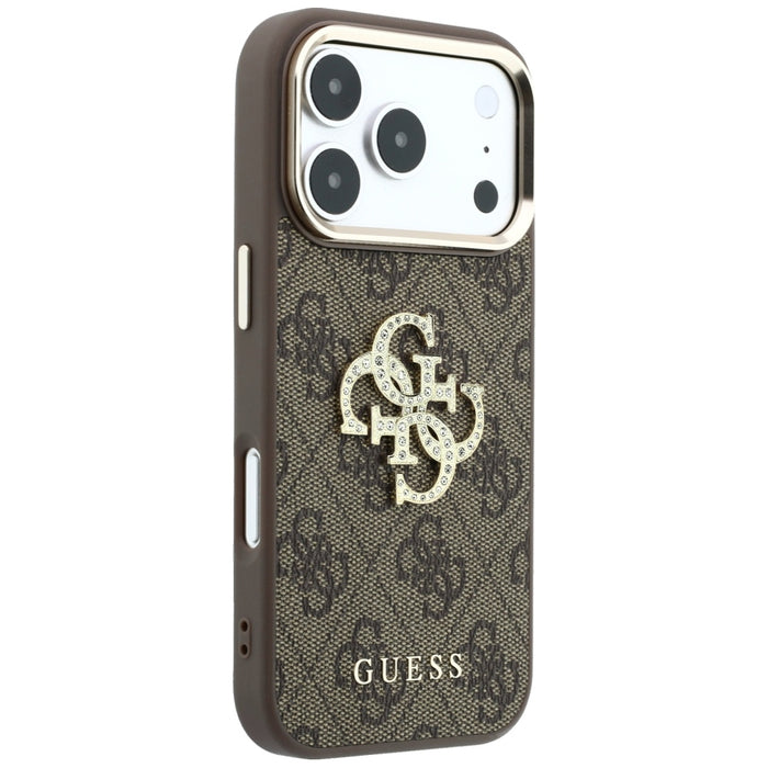 Калъф Guess 4G & Big Strass Logo за iPhone 17 Pro Max / 18 Pro Max - кафяв