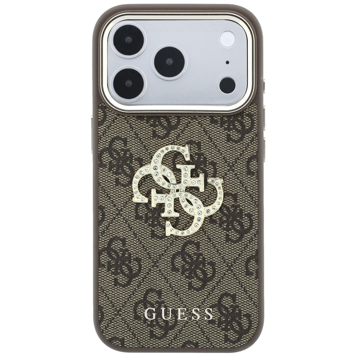 Калъф Guess 4G & Big Strass Logo за iPhone 17 Pro Max / 18 Pro Max - кафяв