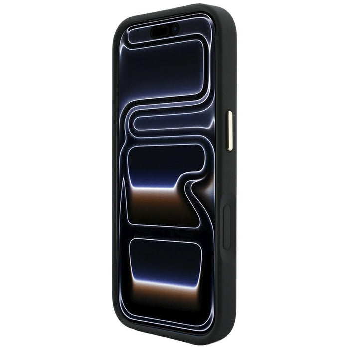 Калъф Guess 4G с кръгли и класически лога MagSafe за iPhone 17 Pro Max / 18 Pro Max - черен