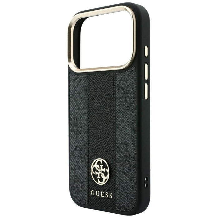 Калъф Guess 4G с кръгли и класически лога MagSafe за iPhone 17 Pro Max / 18 Pro Max - черен