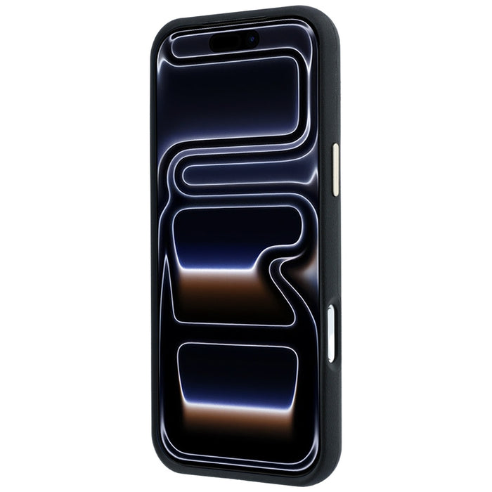 Калъф Guess Perforated 4G MagSafe със златно лого за iPhone 17 Pro / 18 Pro - черен