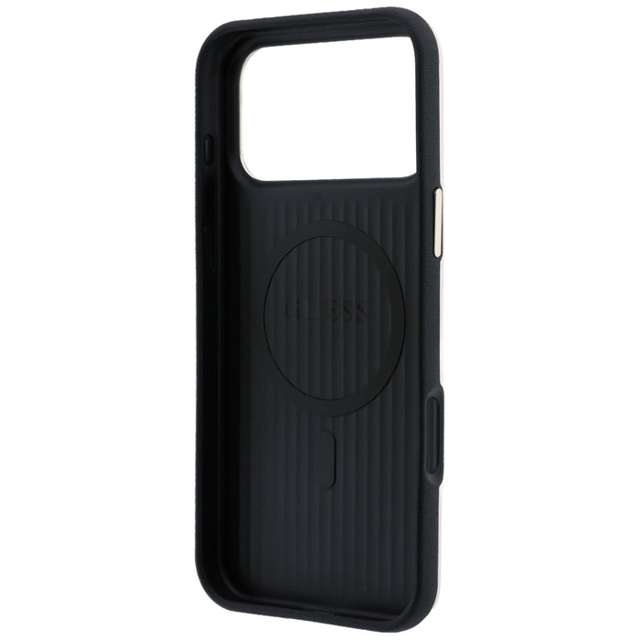 Калъф Guess Perforated 4G MagSafe със златно лого за iPhone 17 Pro Max / 18 Pro Max - розов
