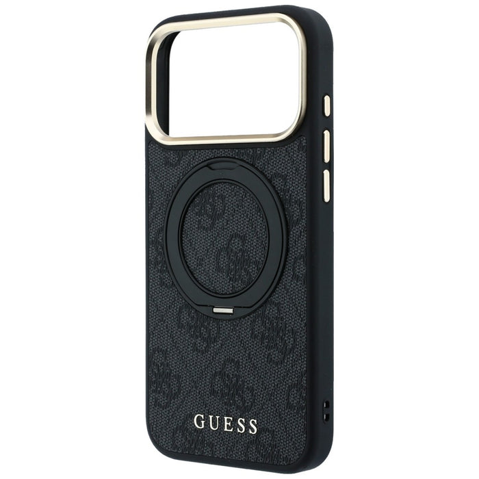 Калъф Guess Ring Stand 360 4G Classic Logo MagSafe за iPhone 17 Pro Max / 18 Pro Max - черен