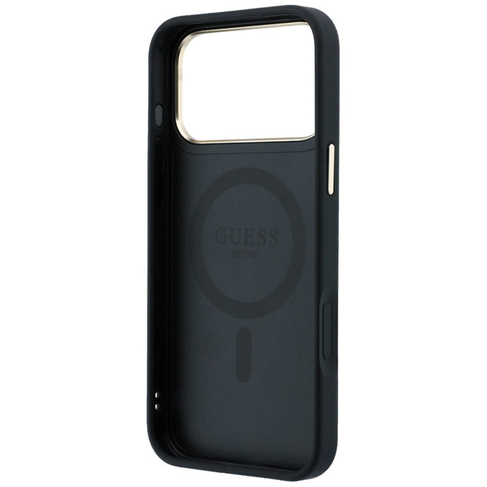 Калъф Guess Ring Stand 360 4G Classic Logo MagSafe за iPhone 17 Pro Max / 18 Pro Max - черен