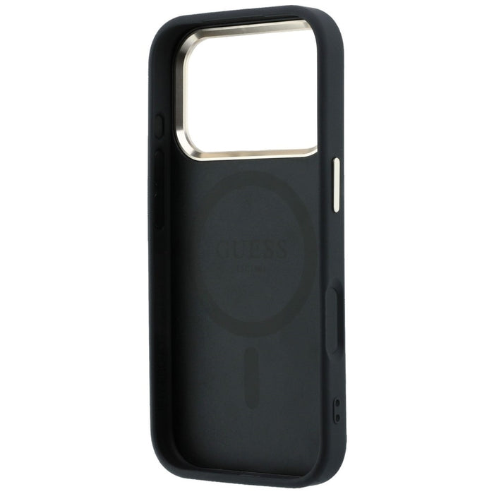 Калъф Guess Saffiano Small 4G & Classic Logo MagSafe за iPhone 17 Pro Max / 18 Pro Max - черен