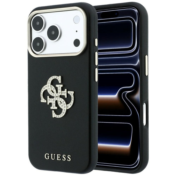 Калъф Guess Smooth & Big Strass Logo за iPhone 18 Pro Max / 17 Pro Max - черен