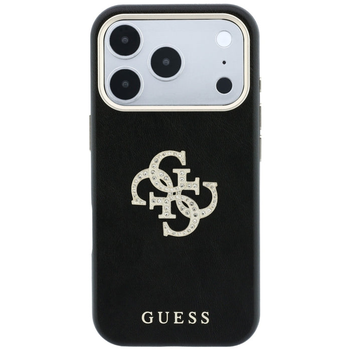 Калъф Guess Smooth & Big Strass Logo за iPhone 18 Pro Max / 17 Pro Max - черен
