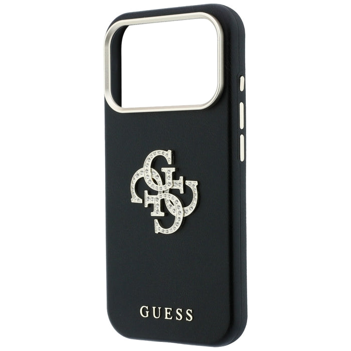Калъф Guess Smooth & Big Strass Logo за iPhone 18 Pro Max / 17 Pro Max - черен