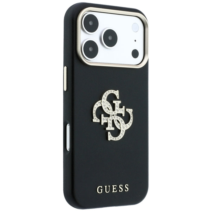 Калъф Guess Smooth & Big Strass Logo за iPhone 18 Pro Max / 17 Pro Max - черен