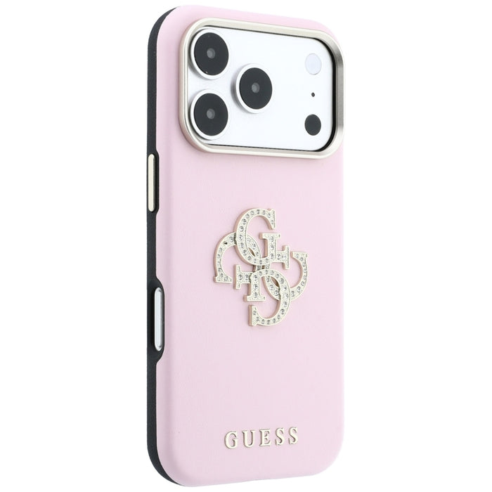 Калъф Guess Smooth & Big Strass Logo за iPhone 18 Pro Max / 17 Pro Max - Розов